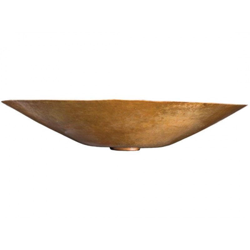 Chakra Round Copper Sink With Drain