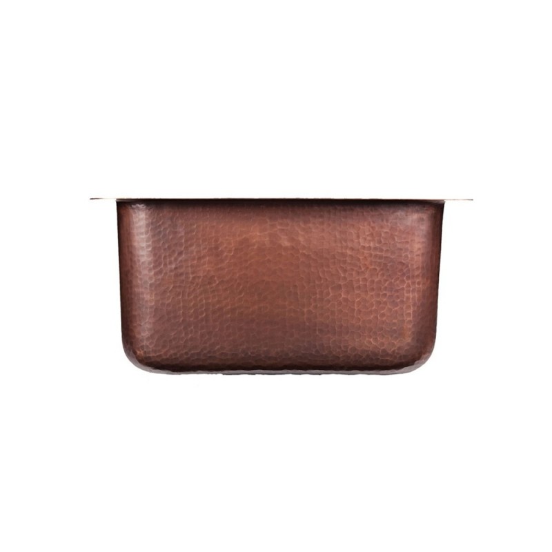 Rivera Undermount or Drop In Bar/Prep Sink, 17 x 15 in, Hammered Aged Copper