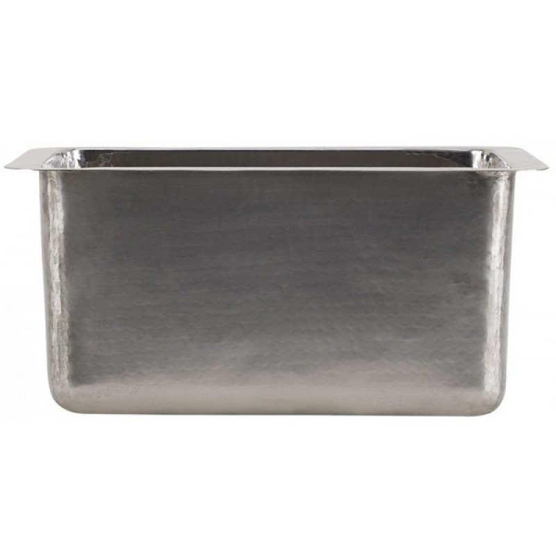 Hammered Stainless Steel Rivera Bar/Prep Sink with Drain