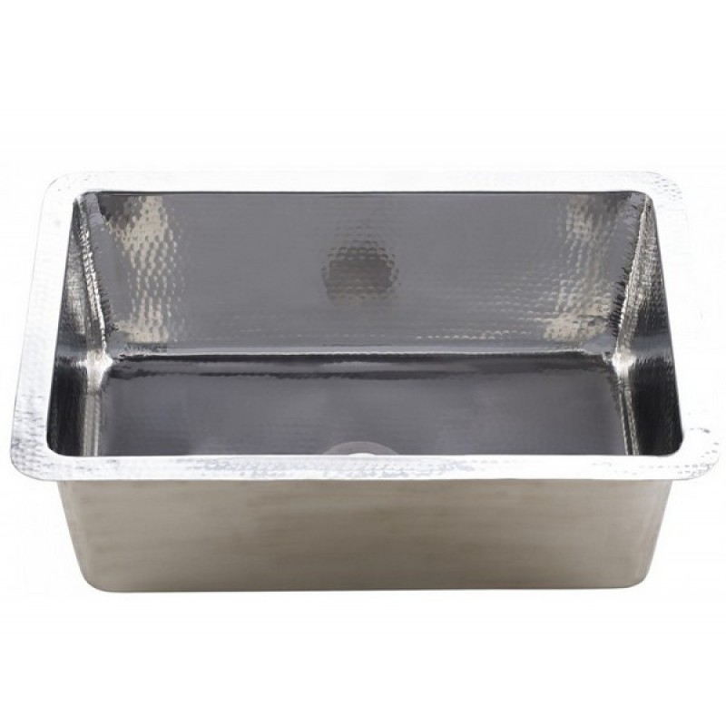 Villa Single Bowl Hammered Stainless Steel Kitchen Sink with Drain