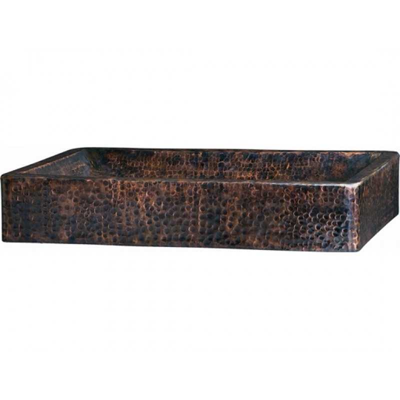Coroneo Black Nickel Finish Partial Vessel Copper Sink