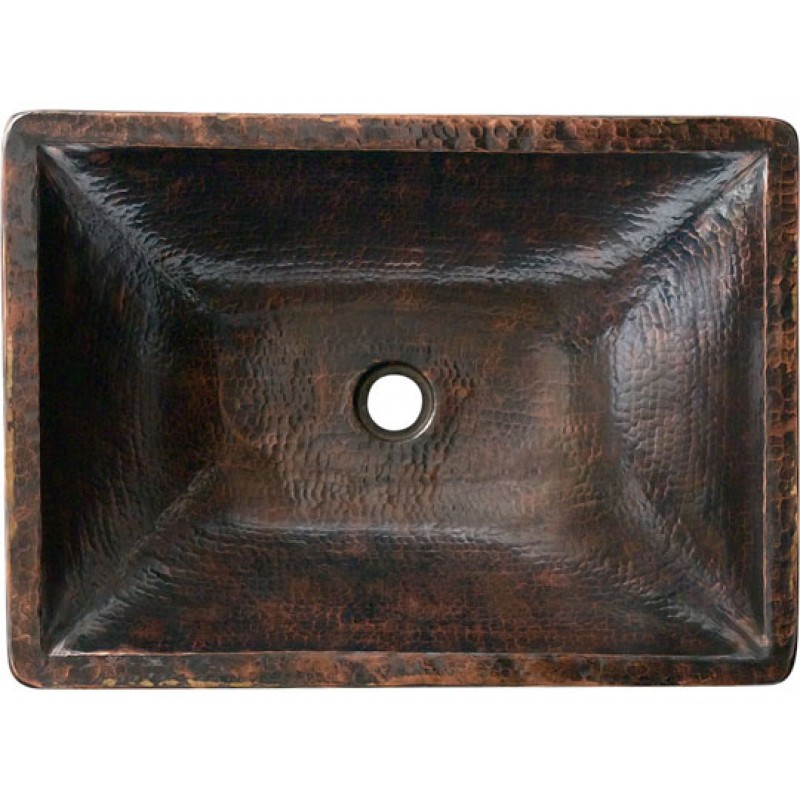 Coroneo Black Nickel Finish Partial Vessel Copper Sink