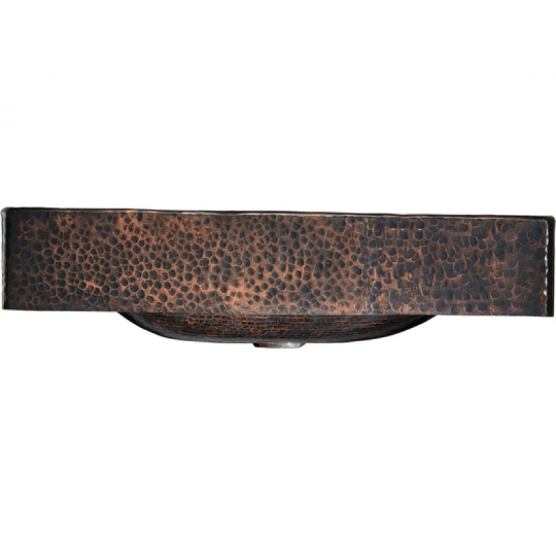 Coroneo Black Nickel Finish Partial Vessel Copper Sink