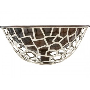 Nest II Black Copper and Silver Vessel Sink With D...