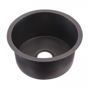 De La Cruz Smooth Matte Black Undermount or Drop I...