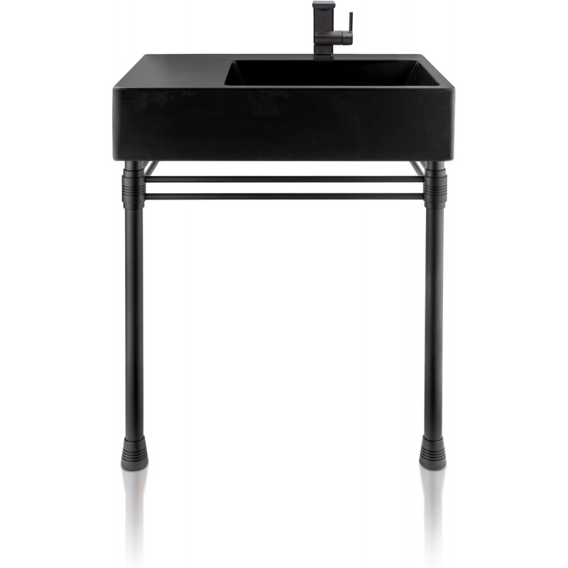Escondido Handcrafted Vanity, 28 x 20 in, Smooth Matte Black