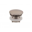 Brushed Nickel Soft Touch Pop-Up Drain For Copper Sink
