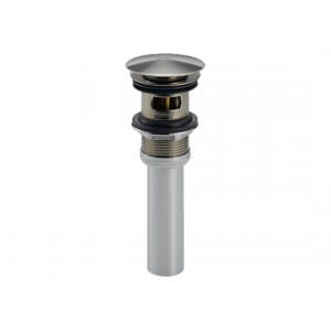 Push Pop-Up Drain with Overflow - Stainless Steel