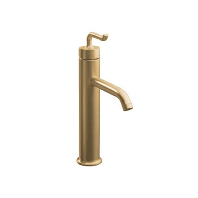 Purist Vessel Faucet - Sculpted Handle - Brushed Bronze