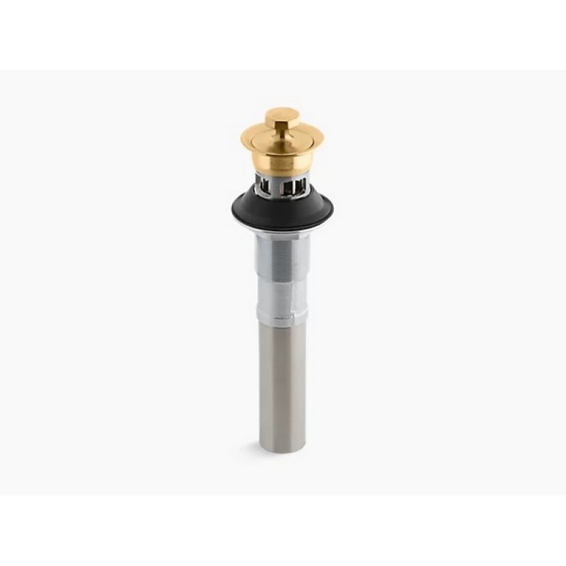 Lift & Turn Drain - With Overflow - Vibrant Brushed Moderne Brass
