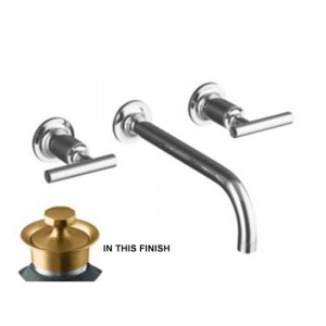Purist Wall Mount Faucet - Trim Only - Brushed Bro...