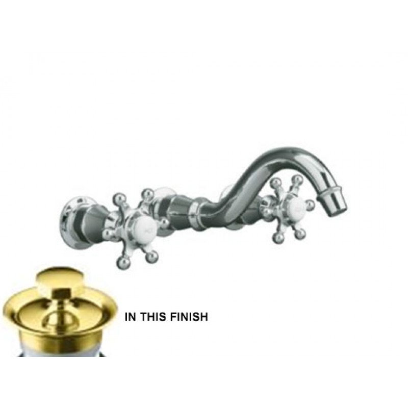 Antique Premier Wall Mount Faucet - Trim Only - Polished Brass