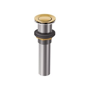 Brushed Gold Spring Loaded Push Button Drain (With...