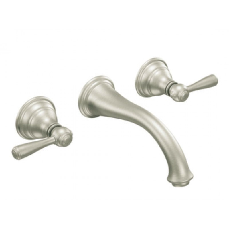 Kingsley Wall Mount Faucet - Trim Only - Brushed Nickel