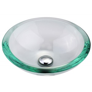 KRAUS 34 mm Thick Glass Vessel Sink in Clear