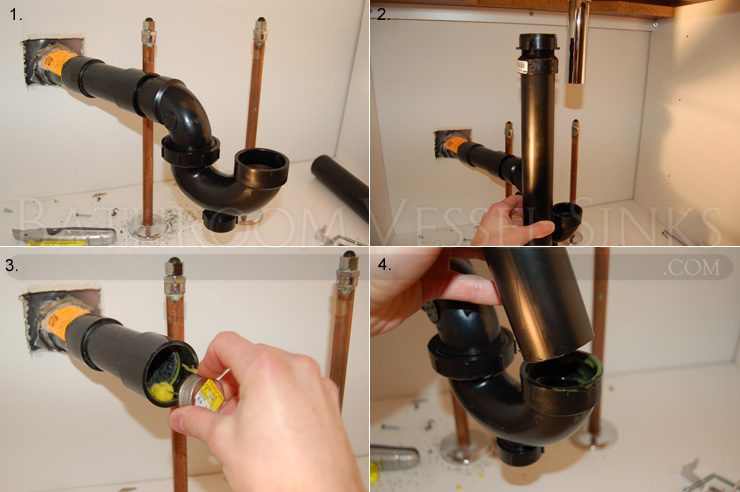 Installing The Vessel Sink Drain Pipes