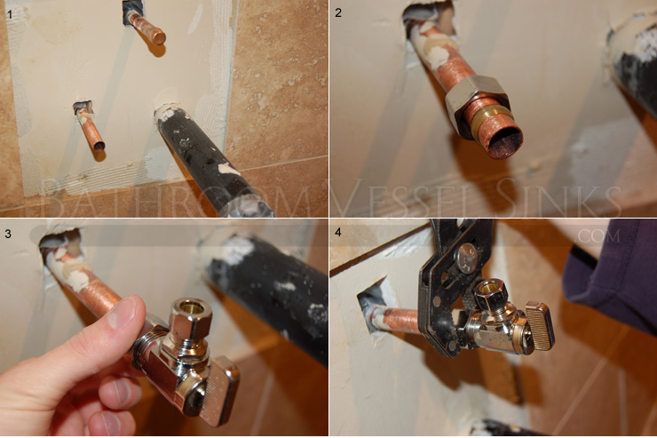 How To Install A Vessel Sink Faucet, How To Replace A Bathroom Sink Water Line